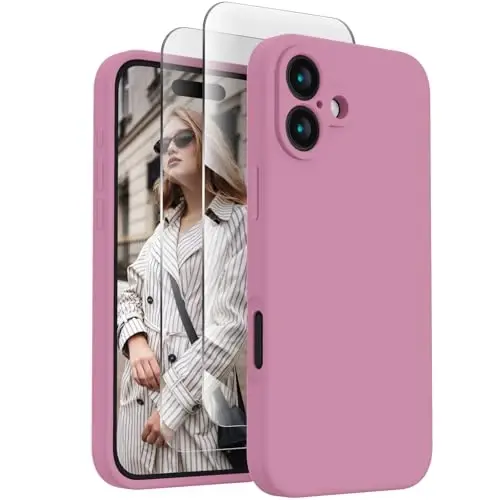 FireNova Designed for iPhone 16 Case, Silicone Upgraded [Camera Protection] Phone Case, Soft Anti-Scratch Microfiber Lining Inside, 6.1 inch, Lilac Purple - 1