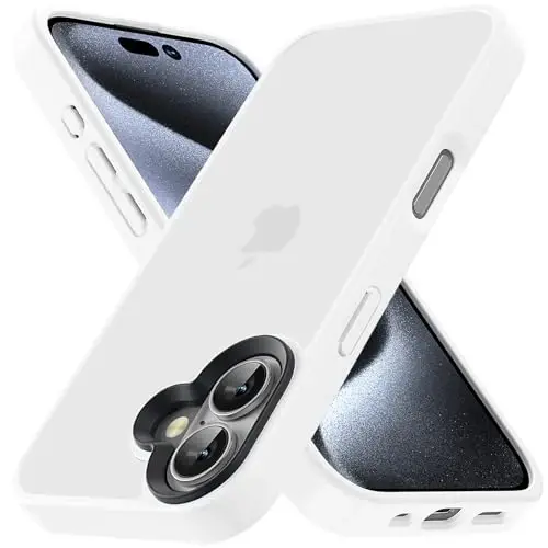 Yriklso for iPhone 16 Phone Case, Shockproof for iPhone 16 Case, Military Grade Drop Protection, Protective Hard Back Slim Translucent Case for iPhone 16 6.1