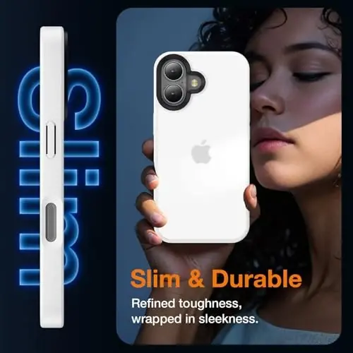Yriklso for iPhone 16 Phone Case, Shockproof for iPhone 16 Case, Military Grade Drop Protection, Protective Hard Back Slim Translucent Case for iPhone 16 6.1