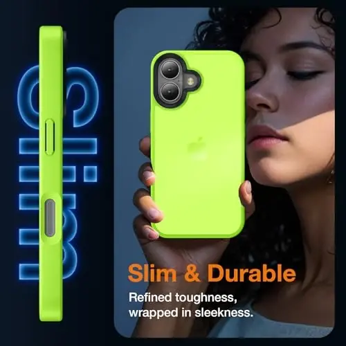 Yriklso for iPhone 16 Phone Case, Shockproof for iPhone 16 Case, Military Grade Drop Protection, Protective Hard Back Slim Translucent Case for iPhone 16 6.1