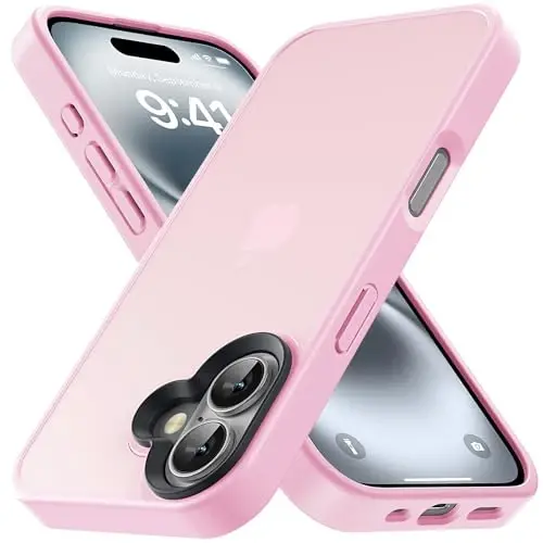 Yriklso for iPhone 16 Phone Case, Shockproof for iPhone 16 Case, Military Grade Drop Protection, Protective Hard Back Slim Translucent Case for iPhone 16 6.1