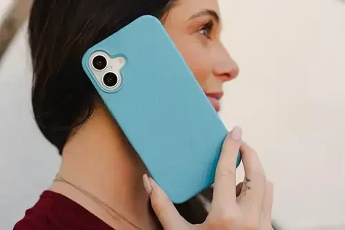 ZAGG Luxe Snap Case for iPhone 16 - MagSafe Wireless Charging, 10ft Drop Protection, Eco-Friendly, Graphene Reinforced, Ripple Design, River Blue - 6