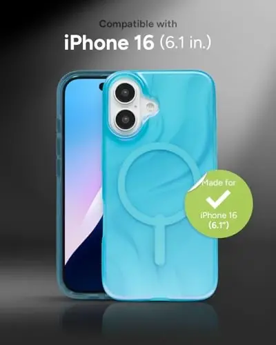 ZAGG Milan Snap Case for iPhone 16 - Color Changing Finish, MagSafe & Wireless Charging Compatible, 13ft Drop Protection, Graphene Reinforced, Eco-Friendly, Deep Aurora - 2