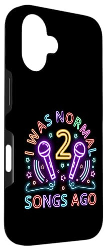 iPhone 16 Karaoke Singer 80s Retro Vintage I Was Normal 2 Songs Ago Case - 3