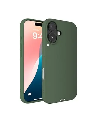 Mous for iPhone 16 Case MagSafe Compatible with Camera Control Button- Limitless 6.0 - Green - Protective Shockproof Phone Cover - 1