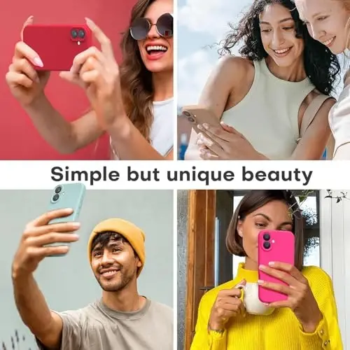 LOVE 3000 Designed for iPhone 16 Case, Premium Silicone with [Soft Anti-Scratch Microfiber Lining] Shockproof Protective Phone Case for Men Women Girls 6.1