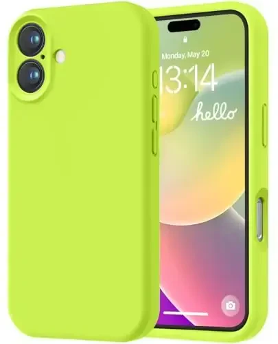 LOVE 3000 Designed for iPhone 16 Case, Premium Silicone with [Soft Anti-Scratch Microfiber Lining] Shockproof Protective Phone Case for Men Women Girls 6.1