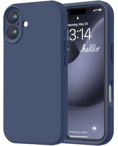 LOVE 3000 Designed for iPhone 16 Case, Premium Silicone with [Soft Anti-Scratch Microfiber Lining] Shockproof Protective Phone Case for Men Women Girls 6.1