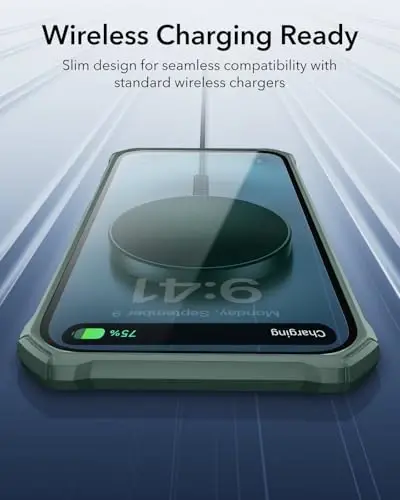 ESR for iPhone 16 Case, Shock-Absorbing Corners, Clear Green | Military-Grade Drop Protection, Shockproof Air Guard Corners, Raised-Edge Protection, Resists Scratches 