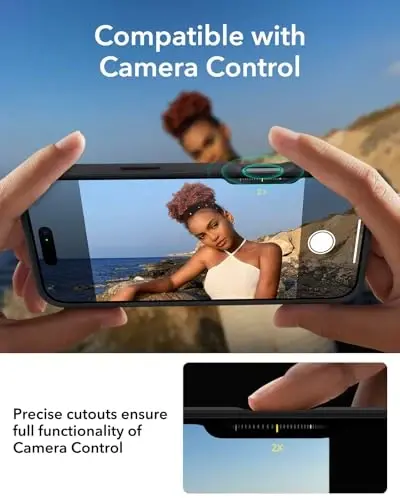 ESR for iPhone 16 Case, Compatible with MagSafe, Shockof Military-Grade tection, Magnetic Phone Case for iPhone 16, Classic Hybrid Case (HaloLock), Frosted Black - 3