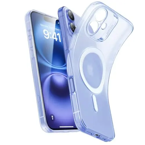 ESR for iPhone 16 Case, Compatible with MagSafe, Camera Protection, Shockproof Thin Cover, Resists Yellowing and Scratches, Magnetic Phone Case for iPhone 16, Zero Series, Frosted Blue-MagSafe 