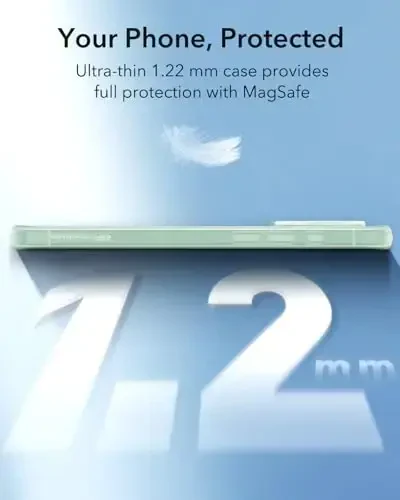 ESR for iPhone 16 Case, Compatible with MagSafe, Camera Protection, Shockproof Thin Cover, Resists Yellowing and Scratches, Magnetic Phone Case for iPhone 16, Zero Series, Frosted Green - 2
