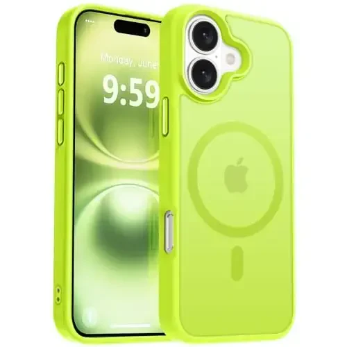 MOCCA Strong Magnetic for iPhone 16 Case, [Compatible with Magsafe][16FT Mil-Grade Drop Protection] Slim Thin Translucent Matte Protective Cover Case for iPhone 16 Phone Case 6.1