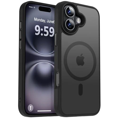 MOCCA Strong Magnetic for iPhone 16 Case, [Compatible with Magsafe][16FT Mil-Grade Drop Protection] Slim Thin Translucent Matte Protective Cover Case for iPhone 16 Phone Case 6.1