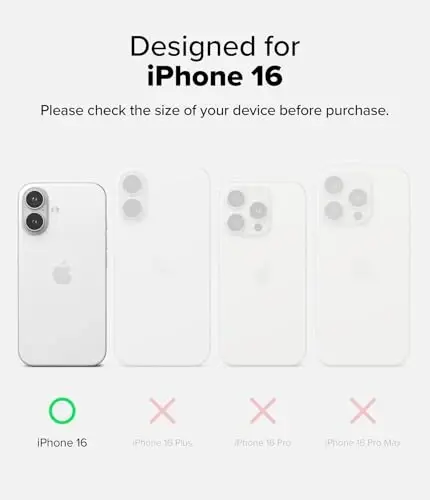 Ringke Onyx for iPhone 16 Case, [Feels Good in The Hand] Oil & Dirt Resistant, Individual Lens Covers for Cameras, Non-Slip Enhanced Grip Lightweight Cover - Camo Green - 2
