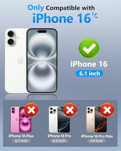 ATATOO for iPhone 16 Case with Card Holder (Store 3-5 Cards) [RFID Blocking] & Slide Camera Cover, Military Grade Protection, Rugged Silicone Wallet Case for iPhone 16 6.1