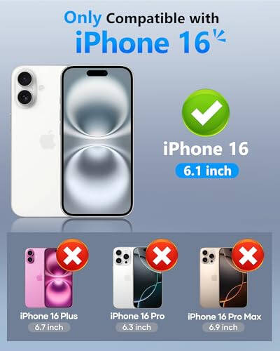 ATATOO for iPhone 16 Case with Card Holder (Store 3-5 Cards) [RFID Blocking] & Slide Camera Cover, Military Grade Protection, Rugged Silicone Wallet Case for iPhone 16 6.1