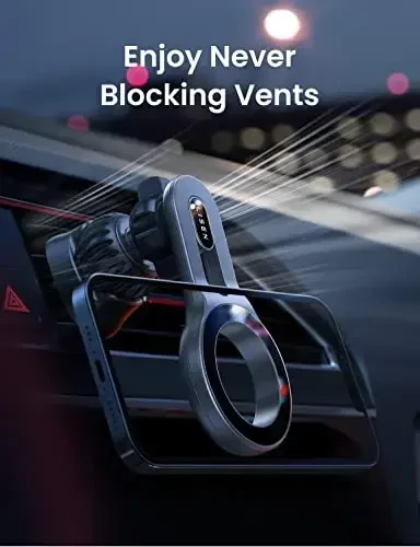 iPhone 16 MagSafe avtomobil o'rnatgichi uchun LISEN, [Tez o'rnatish] Ultra magnitli uzun tutqichli Mag Safe avtomatik telefon ushlagichi, iPhone 16 Pro Max 15 14 13 12 Plus Mini erkaklar ayollar uchun avto aksessuarlar, kumush - 6