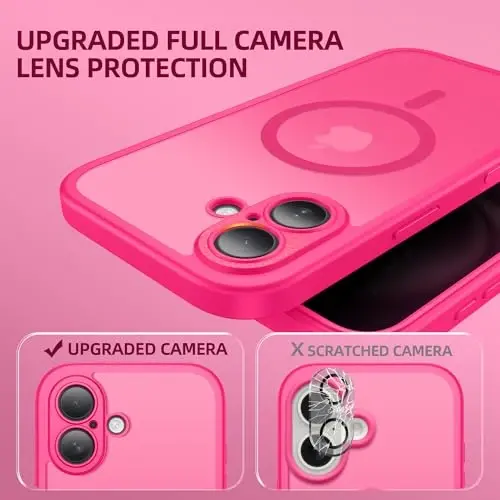 BERFY for iPhone 16 Plus Case, Compatible with MagSafe, Built-in Privacy Screen Protector and Camera Protection, Anti-Spy Full Body Shockproof Matte Phone Case for 16 Plus 6.7