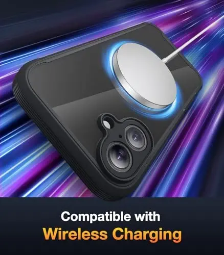 Diaclara Designed for iPhone 16 Plus Case 6.7 Inch,Upgraded [Full Camera Protection] Full Body Rugged Clear Bumper Case w/Built-in Screen Protector for 16Plus,Black - 4