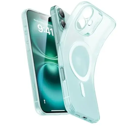 ESR for iPhone 16 Plus Case, Compatible with MagSafe, Camera Protection, Shockproof Thin Cover, Resists Yellowing Scratches, Magnetic Phone Case for iPhone 16 Plus, Zero Series, Frosted Green-MagSafe - ESR