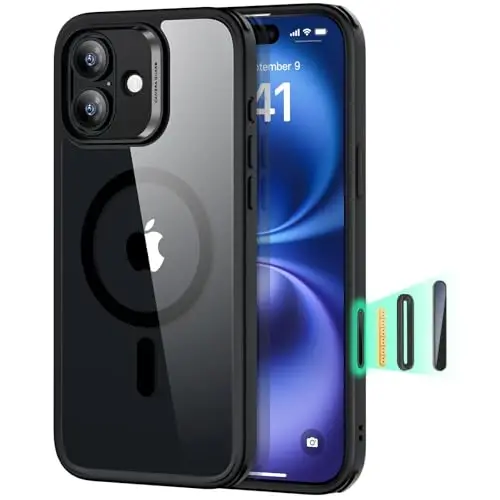 ESR for iPhone 16 Plus Case for MagSafe, Camera Control, Clear Black | Ultra Slim, 3X Military-Grade Drop Protection, Magnetic Phone Case, Impact Absorbing, Resists Scratches - 1