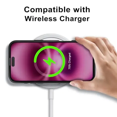 LoeoeL for iPhone 16 Plus Case Clear, Transparent Hybrid 16 Plus Phone Case [Hard Plastic & Soft Silicone Bumper] Acrylic Non Yellowing Thin Slim Protective Cover for Women, Black - 7