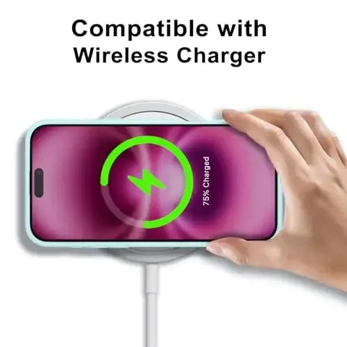 LoeoeL for iPhone 16 Plus Case Clear, Transparent Hybrid 16 Plus Phone Case [Hard Plastic & Soft Silicone Bumper] Acrylic Non Yellowing Thin Slim Protective Cover for Women, Teal - 7