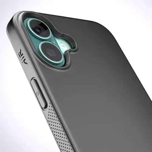 REBEL Air Case for iPhone 16 Plus [Air² Series] Compatible With MagSafe, Strong Magnets, Grippy Sides, Slim & Lightweight TPU Cover, Protective Corners, Raised Lens Ring, 6.7-in 16+ Phone 2024 (Black) - 5
