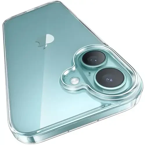 TORRAS Crystal Clear for iPhone 16 Plus Case, Ultra-Thin [Non-Yellowing] [Military Protection] Slim Fit Silicone TPU Cover for iPhone 16 Plus Phone Case, Soft, Clear, 6.7 inch - TORRAS