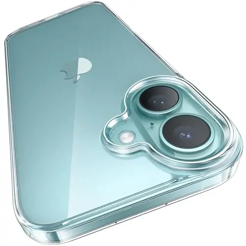 TORRAS Crystal Clear for iPhone 16 Plus Case, Ultra-Thin [Non-Yellowing] [Military Protection] Slim Fit Silicone TPU Cover for iPhone 16 Plus Phone Case, Soft, Clear, 6.7 inch - 1