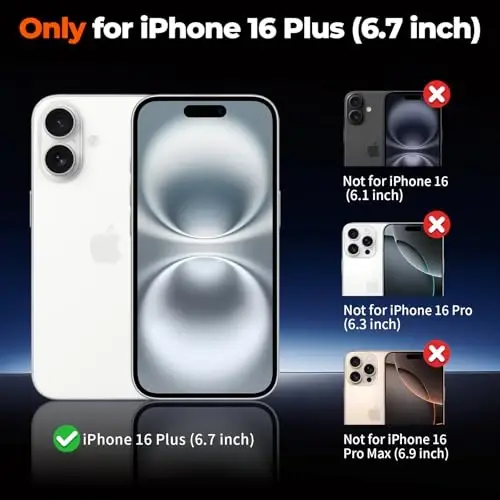 zapica Magnetic for iPhone 16 Plus Case, [Compatible with MagSafe] [Military Grade Drop Protection] Translucent Matte Shockproof Anti-Scratch Phone Case, Black - ZAPICA (1)