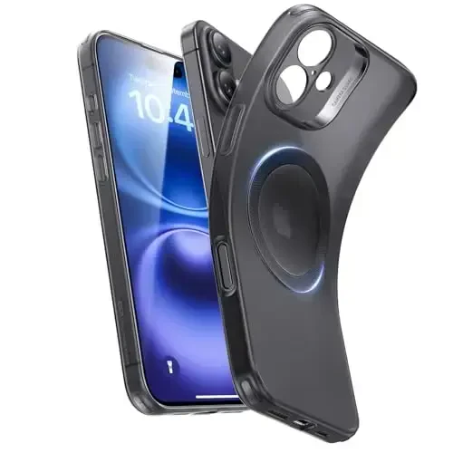 ESR for iPhone 16 Plus Case, Compatible with MagSafe, Camera Protection, Shockproof Thin Cover, Resists Yellowing and Scratches, Magnetic Phone Case for iPhone 16 Plus, Zero Series, Frosted Black 