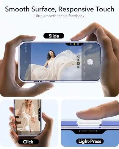 iPhone 16 Plus uchun ESR g'ilofi, MagSafe bilan mos keluvchi kamera boshqaruv tugmasi, iPhone 16 Plus uchun harbiy darajadagi himoya g'ilofi, o'rnatilgan yashirin tayanchli telefon g'ilofi, chizilishga chidamli orqa qopqoq, shaffof - 5