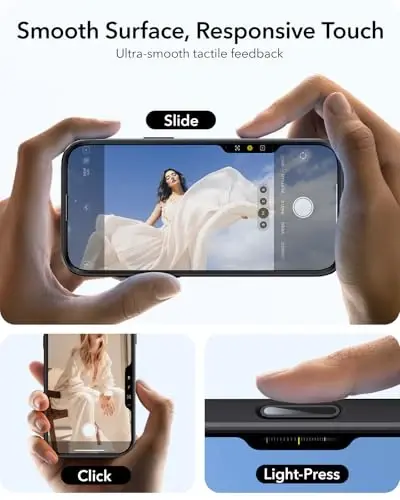 iPhone 16 Plus uchun ESR g'ilofi, mos, harbiy darajadagi himoya g'ilofi, o'rnatilgan yashirin tayanchli telefon g'ilofi, tirnalishga chidamli orqa qopqoq, klassik seriya, shaffof qora - 5