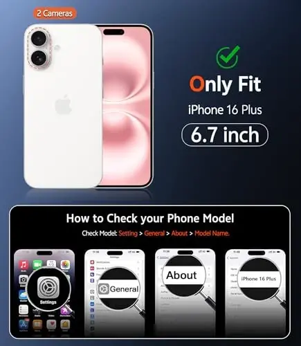 iPhone 16 Plus uchun FNTCASE gʻilofi: Magsafe bilan mos keluvchi mat magnit telefon gʻiloflari, ekran himoyachisi bilan, ingichka, sargʻayishga qarshi, zarbga chidamli, himoya qiluvchi yarim shaffof telefon qopqogʻi (C-pushti) - 2