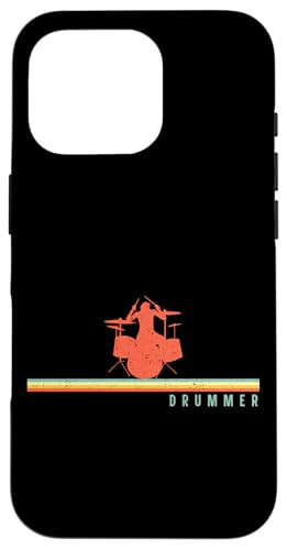 iPhone 16 Pro Drummer Drum Set Retro Vintage Drummer Case - 1