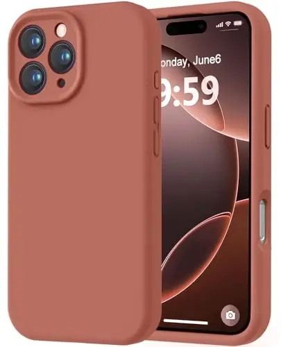 LOVE 3000 Designed for iPhone 16 Pro Case, Premium Silicone with [Soft Anti-Scratch Microfiber Lining] Shockproof Protective Phone Case for Men Women Girls 6.3