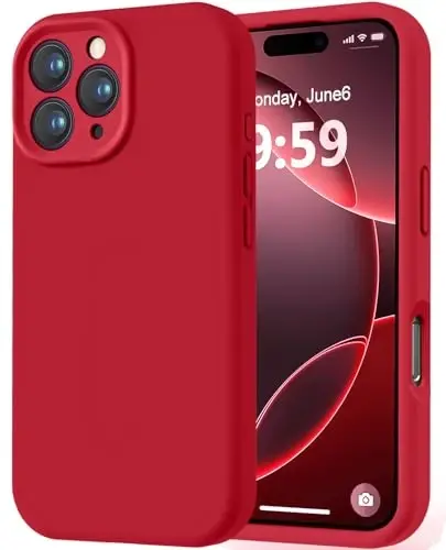 LOVE 3000 Designed for iPhone 16 Pro Case, Premium Silicone with [Soft Anti-Scratch Microfiber Lining] Shockproof Protective Phone Case for Men Women Girls 6.3