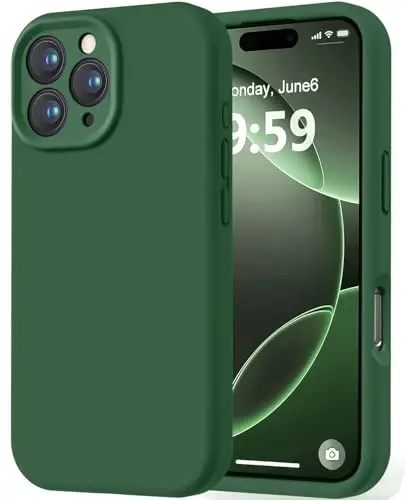 LOVE 3000 Designed for iPhone 16 Pro Case, Premium Silicone with [Soft Anti-Scratch Microfiber Lining] Shockproof Protective Phone Case for Men Women Girls 6.3