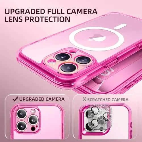 BERFY for iPhone 16 Pro Case, Compatible with MagSafe, Built-in Glass Screen Protector, Camera Protection, Shockproof Full Body Phone Case 6.3