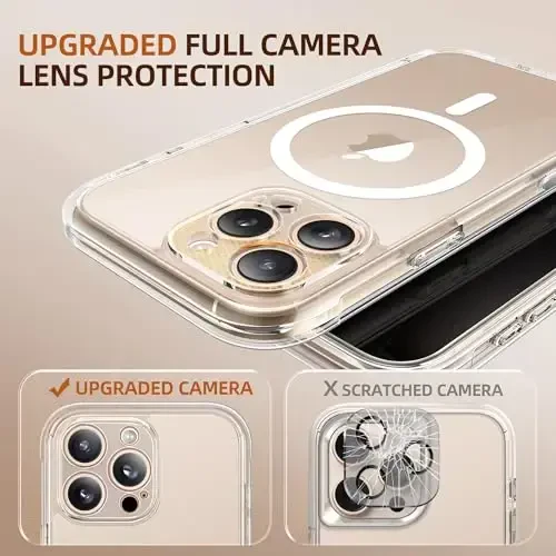 BERFY for iPhone 16 Pro Case, Compatible with MagSafe, Built-in Privacy Screen Protector and Camera Protection, Anti-Spy Full Body Shockproof Clear Phone Case for 16 Pro 6.3