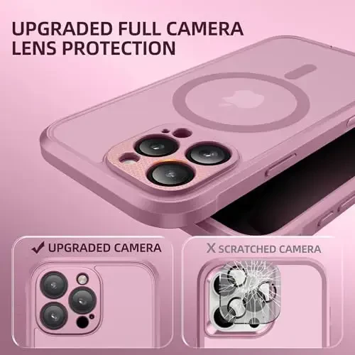 BERFY for iPhone 16 Pro Case, Compatible with MagSafe, Built-in Privacy Screen Protector and Camera Protection, Anti-Spy Full Body Shockproof Matte Phone Case for 16 Pro 6.3