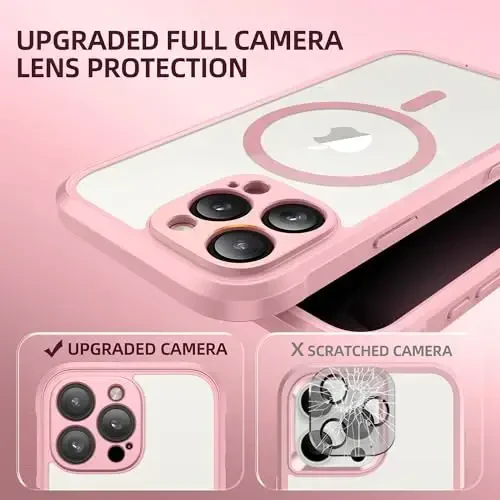 BERFY for iPhone 16 Pro Case, Compatible with MagSafe, Built-in Privacy Screen Protector and Camera Protection, Anti-Spy Full Body Shockproof Clear Phone Case for 16 Pro 6.3