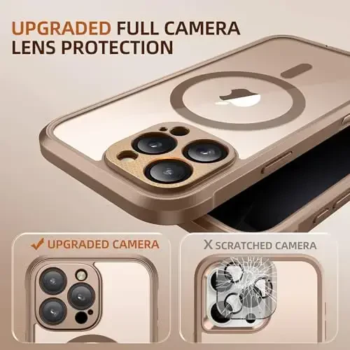 BERFY for iPhone 16 Pro Case, Compatible with MagSafe, Built-in Privacy Screen Protector and Camera Protection, Anti-Spy Full Body Shockproof Clear Phone Case for 16 Pro 6.3