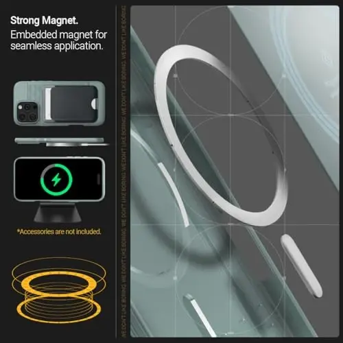 Caseology Parallax Mag for iPhone 16 Pro Case [Enhanced Ergonomic Design Case Compatible with Magsafe] Military Grade Drop Tested (2024) - Sage Green - 7
