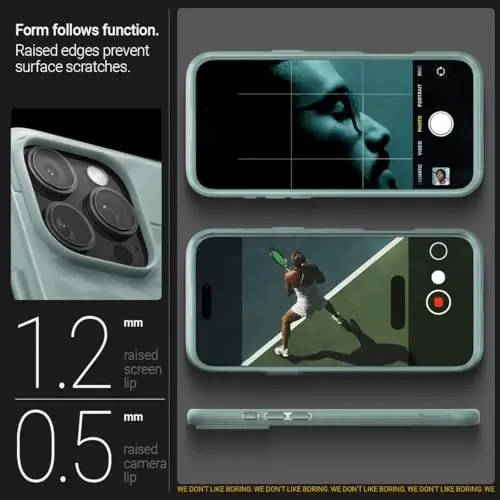 Caseology Parallax Mag for iPhone 16 Pro Case [Enhanced Ergonomic Design Case Compatible with Magsafe] Military Grade Drop Tested (2024) - Sage Green - 5