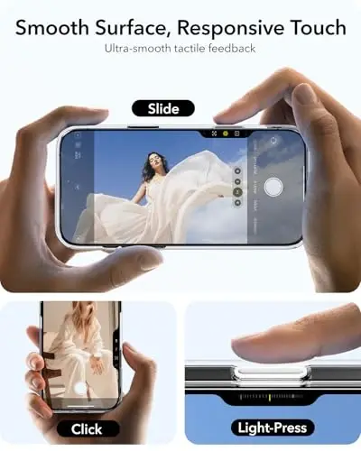 ESR for iPhone 16 Pro Case, Camera Control Button Compatible with MagSafe, Military-Grade Protective Case Built-in Stash Stand, Scratch-Resistant Back Cover, Clear - 5