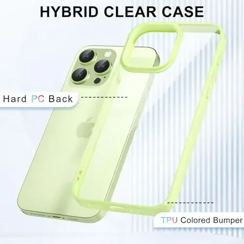 LoeoeL for iPhone 16 Pro Case Clear, Transparent Hybrid 16 Pro Phone Case [Hard Plastic & Soft Silicone Bumper] Acrylic Non Yellowing Thin Slim Protective Cover for Women, Black - LOEOEL (1)