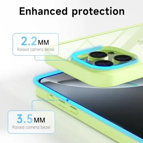 LoeoeL for iPhone 16 Pro Case Clear, Transparent Hybrid 16 Pro Phone Case [Hard Plastic & Soft Silicone Bumper] Acrylic Non Yellowing Thin Slim Protective Cover for Women, Black - 4